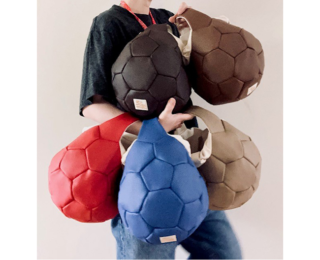 サッカーボールバッグのディテール