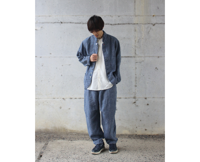 BlueTrickのインディゴコーディネート例
