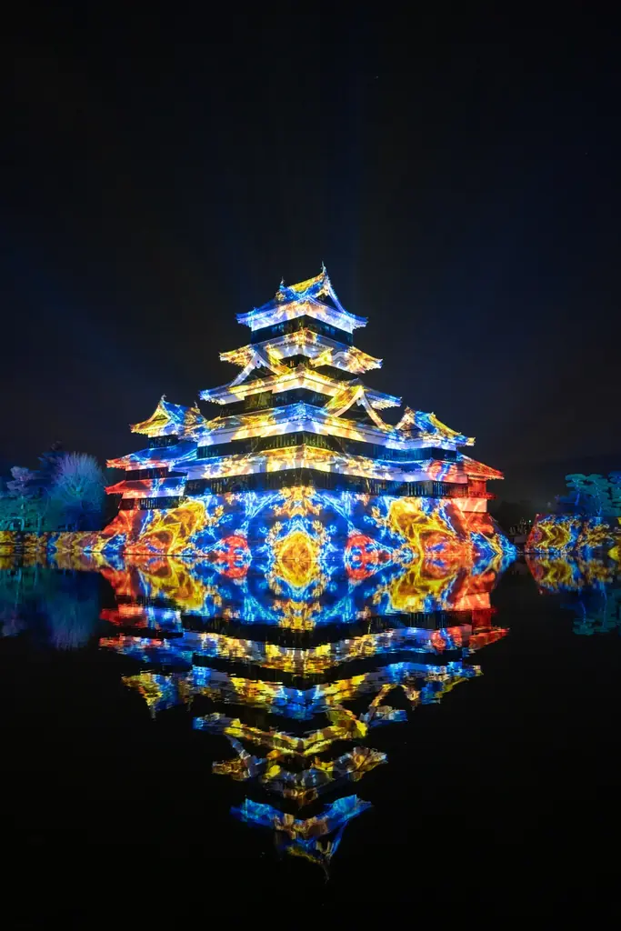 一旗プロデュース「国宝 松本城天守 プロジェクションマッピング 2025-2026」の第1期公式記録写真を公開。前年度17万人以上が来場した松本の冬の風物詩。松本市立博物館所蔵の錦絵などを投影。 画像 27