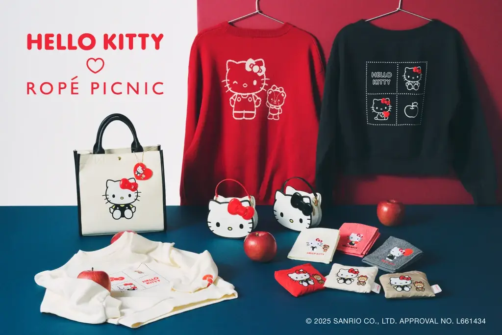 「ROPE’ PICNIC×HELLO KITTY」コラボレーション新しい年も「ハローキティ」と一緒に！限定アイテムが全7型登場。 画像 1