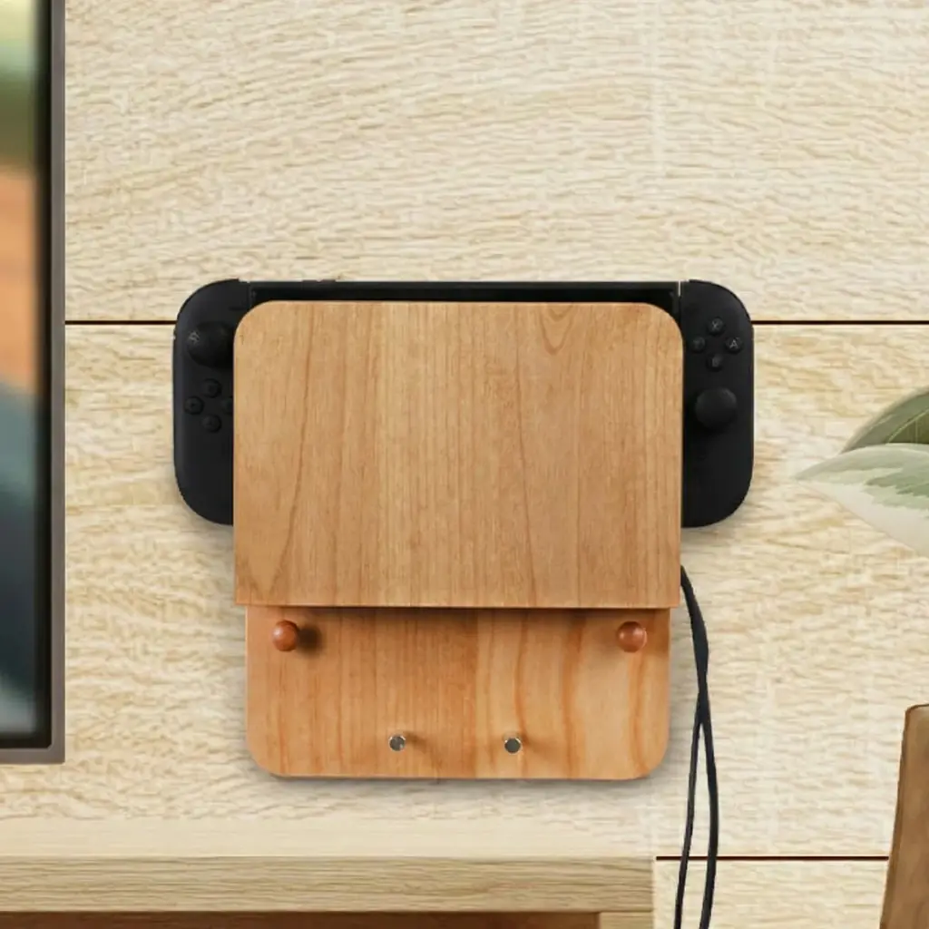 【KABEMONO】ゲーム機の置き場所問題を解決！木製・壁掛けの収納シェルフ【 switch2ケース 】を新たに販売いたします 画像 1