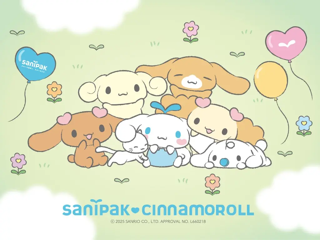 【ご好評につき４年目！】サニパック×シナモロール 限定デザイン オリジナル壁紙＆2026年カレンダーデータを無料配布 画像 1