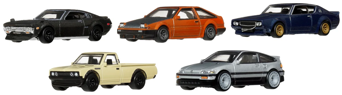 70～80年代の世界から注目される日本ストリートカーの名車を凝縮した「ホットウィール カーカルチャー ジャパンヒストリックス5」全5種が12月25日（木）より順次予約開始！ 画像 1