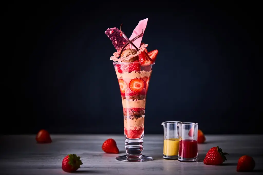 【ホテルメトロポリタン】冬のご褒美！艶めく苺とチョコレートの絶妙な組み合わせを楽しめる至福の「Seasonal Parfait」 画像 1