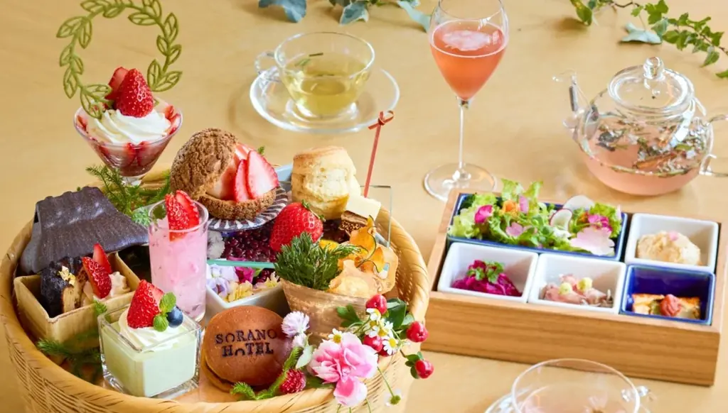 【SORANO HOTEL】”立川産いちご”を贅沢に味わう和のアフタヌーンティー 1月19日より期間限定で登場 画像 1