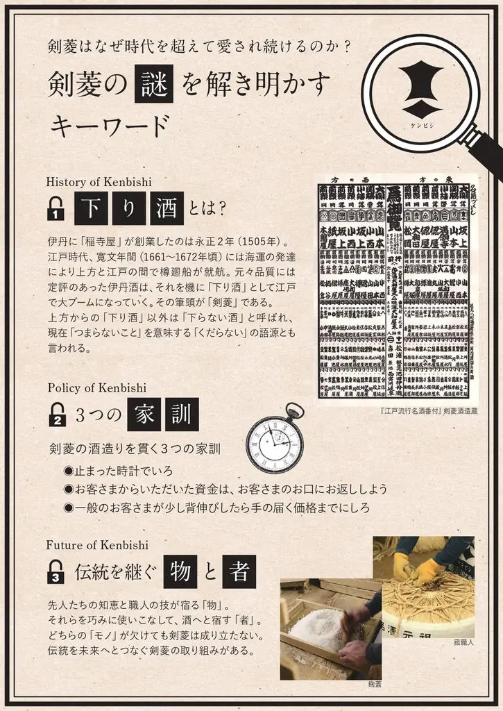 ユネスコ無形文化遺産に登録された「伝統的酒造り」の神秘を探りながら、銘酒を味わう第二回「KABUKIZA酒亭 〜歌舞伎座で日本酒を愉しむ」に日本を代表する名門・剣菱酒造の白樫政孝社長が登場！ 画像 2