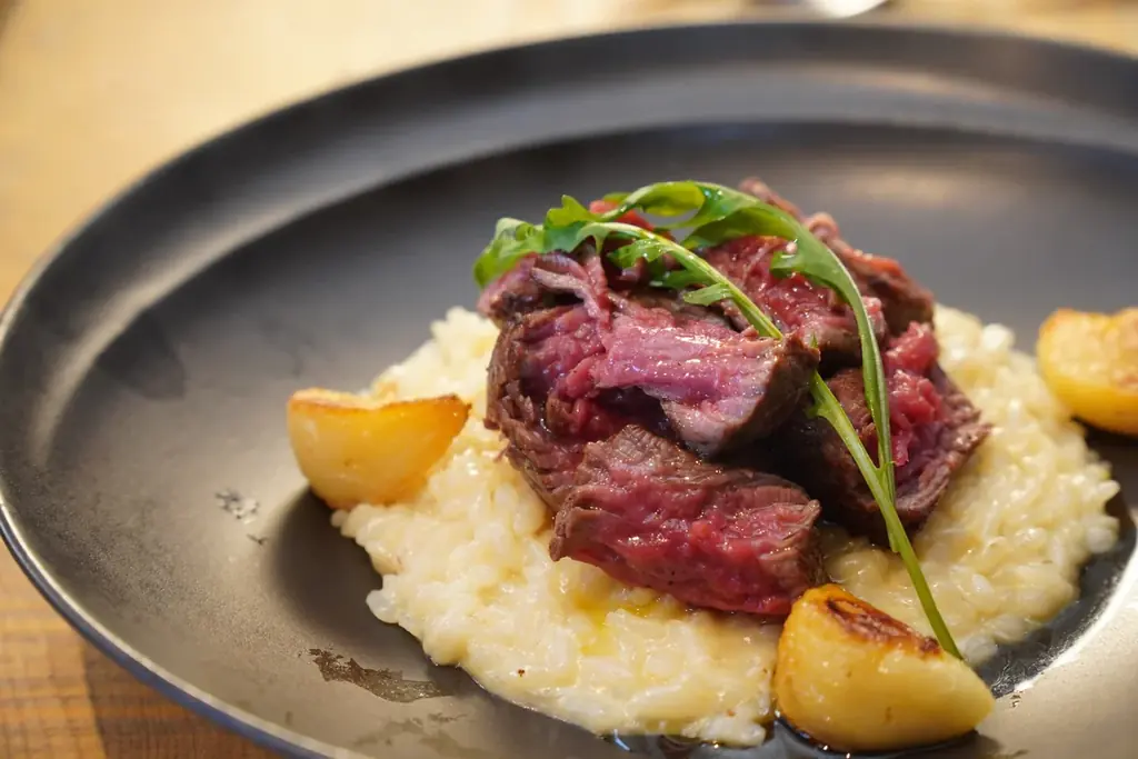 牛フィレの炎チーズリゾット