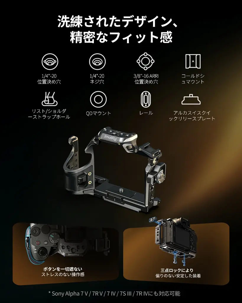 【新製品】Sony Alpha 7 V / 7R V / 7 IV用ケージキットシリーズが登場！ 画像 15