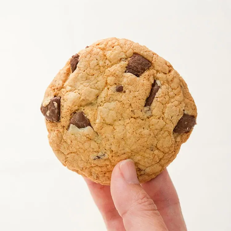 「レンジで10秒」で変わる食感。素朴でどこか懐かしい大判アメリカンサイズのクッキー『あたためて楽しむチョコチップクッキー』をスナックミーオンラインストアで期間限定発売 画像 4