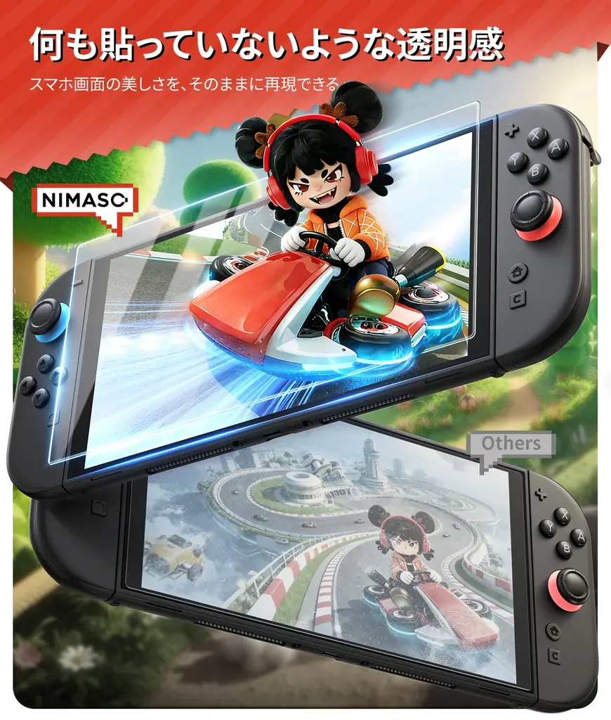 NIMASO Nintendo Switch 2 専用 画面保護 フィルム 新発売。抽選で Nintendo Switch 2 が当たる！ 画像 3