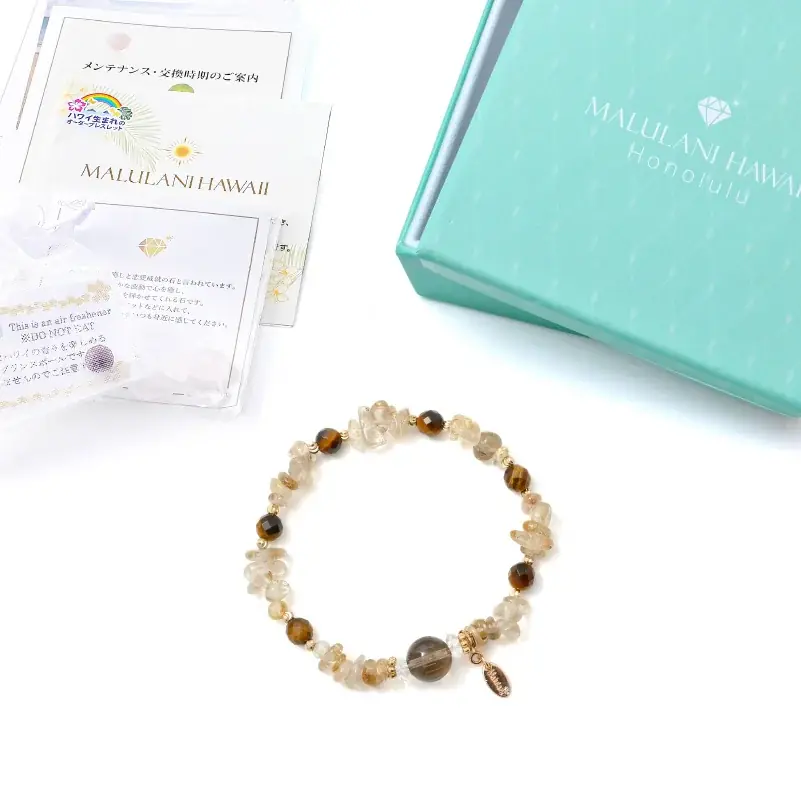 【金運＆厄除けに】ルチルクオーツが輝くパワーストーンブレスレット「ルチルエンペラー」、ハワイ発「マルラニハワイ」表参道店限定で新登場！ 画像 4