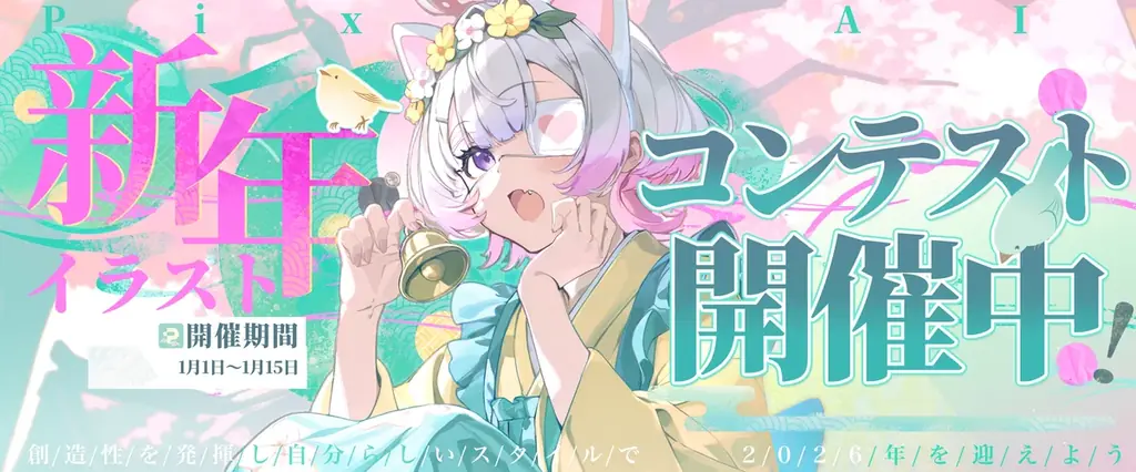 AI二次元創作プラットフォーム「PixAI」、オリジナルお正月ソングMV公開とともに2026年新年企画を一挙展開 画像 3