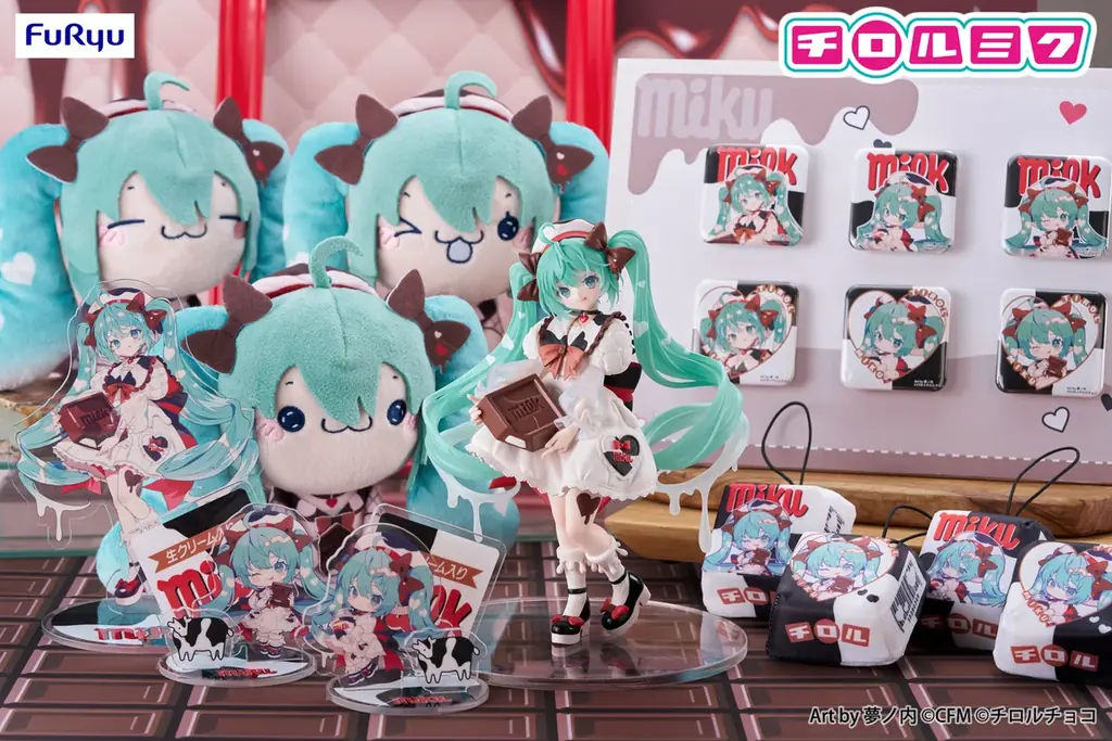 初音ミク×チロルチョコ！夢ノ内氏描き下ろしのコラボデザイン「チロルミク」パッケージ♪「チロルチョコ〈みっくみくみるくミント〉」全国のファミリーマートで新発売！ 画像 5