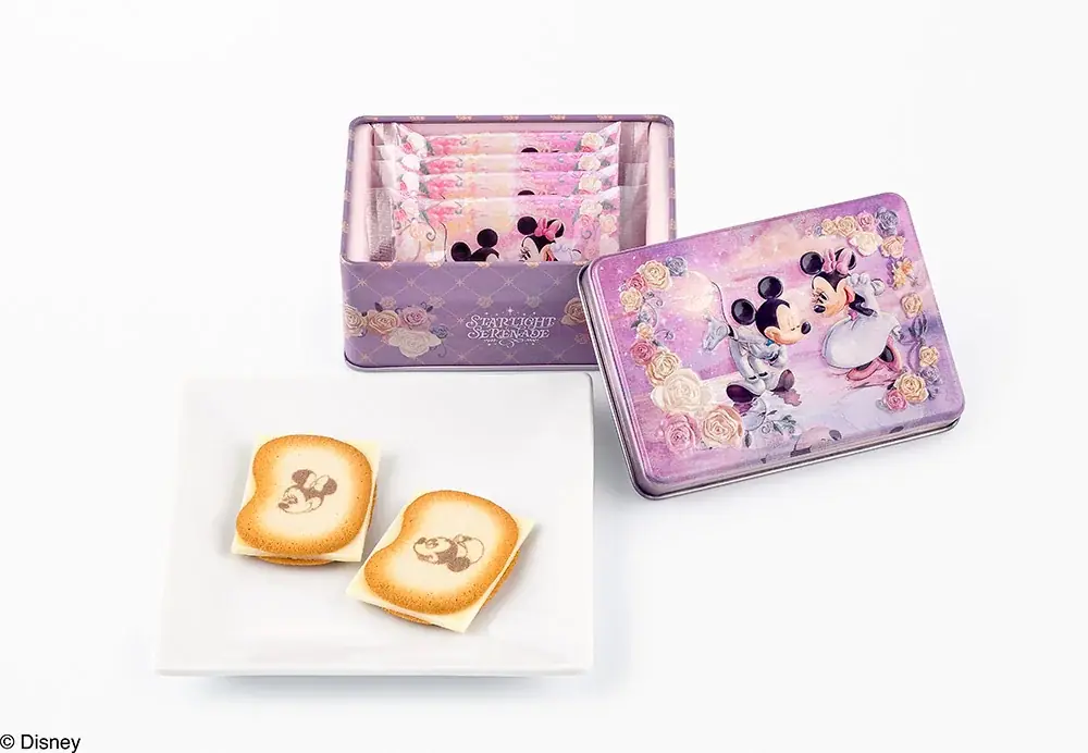 【東京ばな奈】「ミッキーマウス」と「ミニーマウス」が主役の新作スイーツ誕生。5周年の描きおこし記念アート“スターライトセレナーデ”第2弾 画像 5
