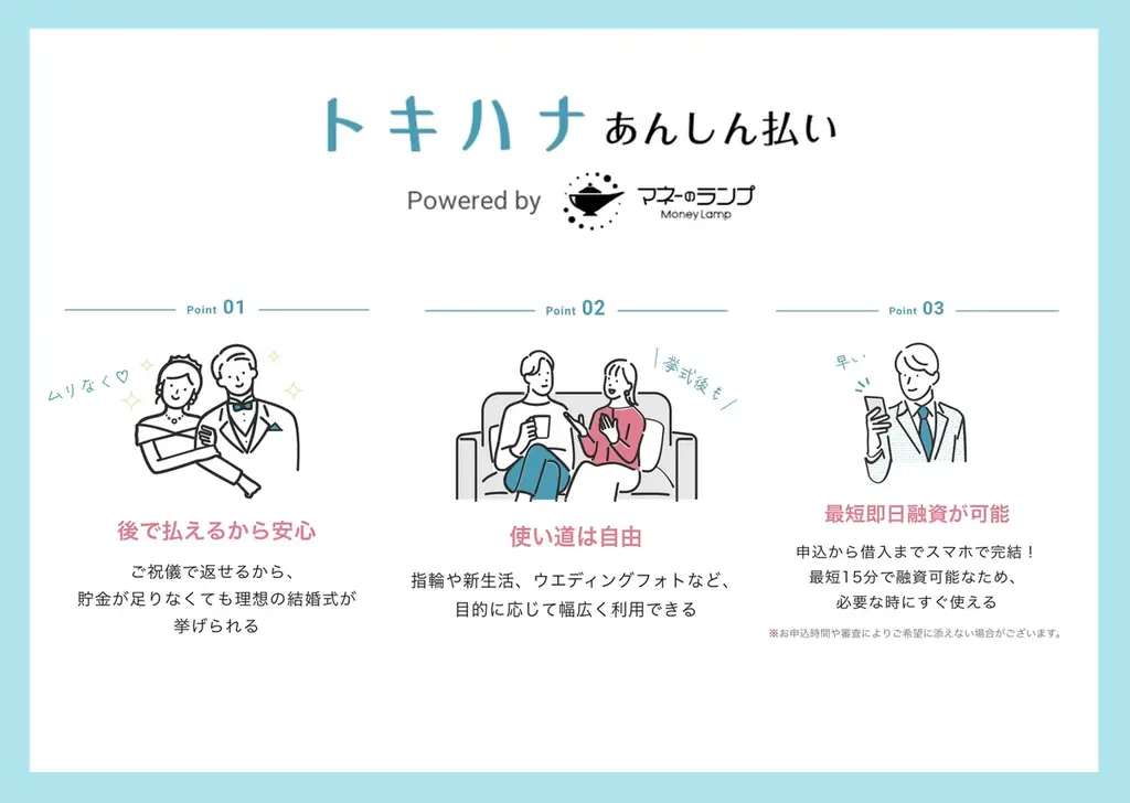 結婚式や新生活の費用をあとから支払える「トキハナあんしん払い」で“今だけ全員キャッシュバック”キャンペーンを開催！2026年1月7日（水）よりスタート 画像 2