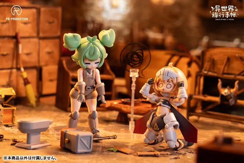 『異世界旅行手帳』より、「03 新人鍛冶師 ヘーリー・スミス」「武器パック 01 スライムブロック シリーズ」プラスチックキットが登場。 画像 12