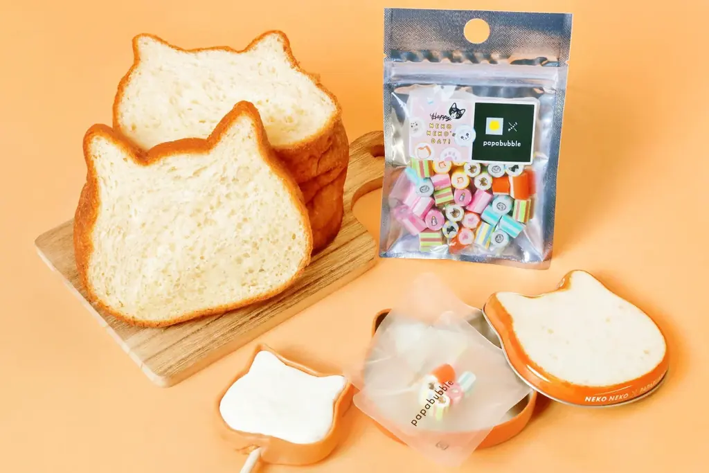 【ねこねこ×PAPABUBBLE 第2弾】「ねこねこ食パン」がキャンディ缶に！お客さまの“こねこ”がキャンディになった『こねこミックス』など猫の日にもぴったりなコラボ限定商品が新発売！ 画像 1