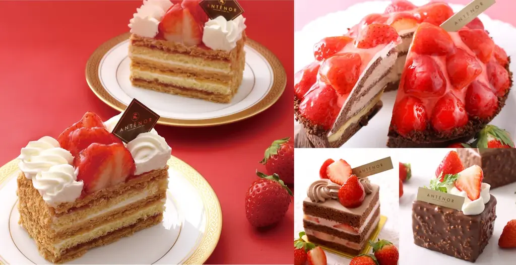 【アンテノール 苺フェスタ】あまおうや紅ほっぺを使用したこだわりの苺スイーツが勢ぞろい！この時期だけの苺づくしのおいしさを楽しんで。 画像 1