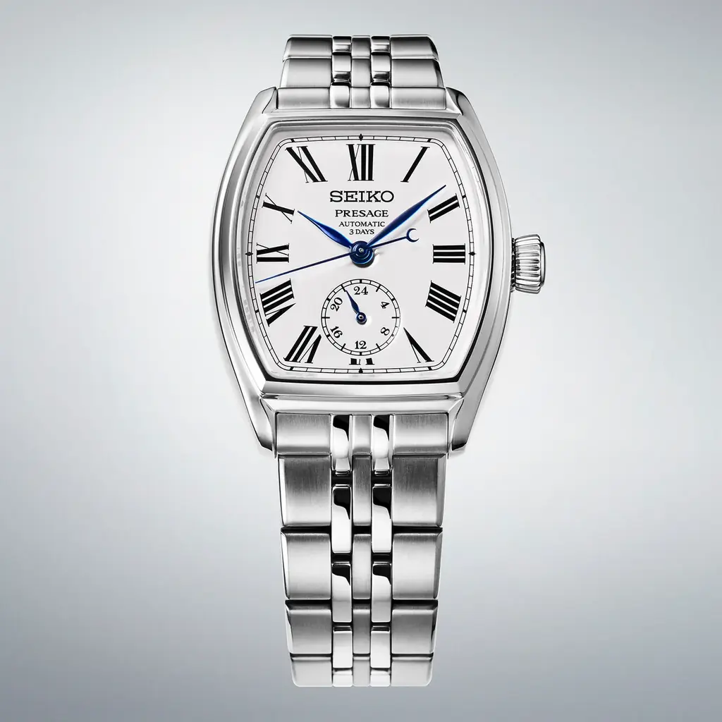 〈セイコー プレザージュ〉クラシックシリーズより、日本の卓越した職人技が生み出す「琺瑯」ダイヤルのトノー型ドレスウオッチが登場 画像 3