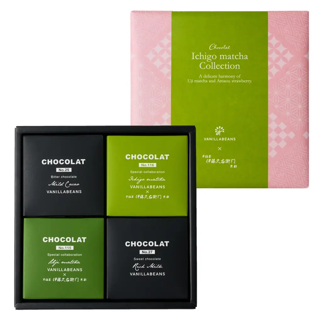【今年も好評】苺＆抹茶の贅沢な味わい。京都の老舗茶屋・伊藤久右衛門と、横浜発チョコレート専門店VANILLABEANSのコラボレーション「ショーコラ・いちご抹茶コレクション」オンラインにて数量限定販売 画像 3