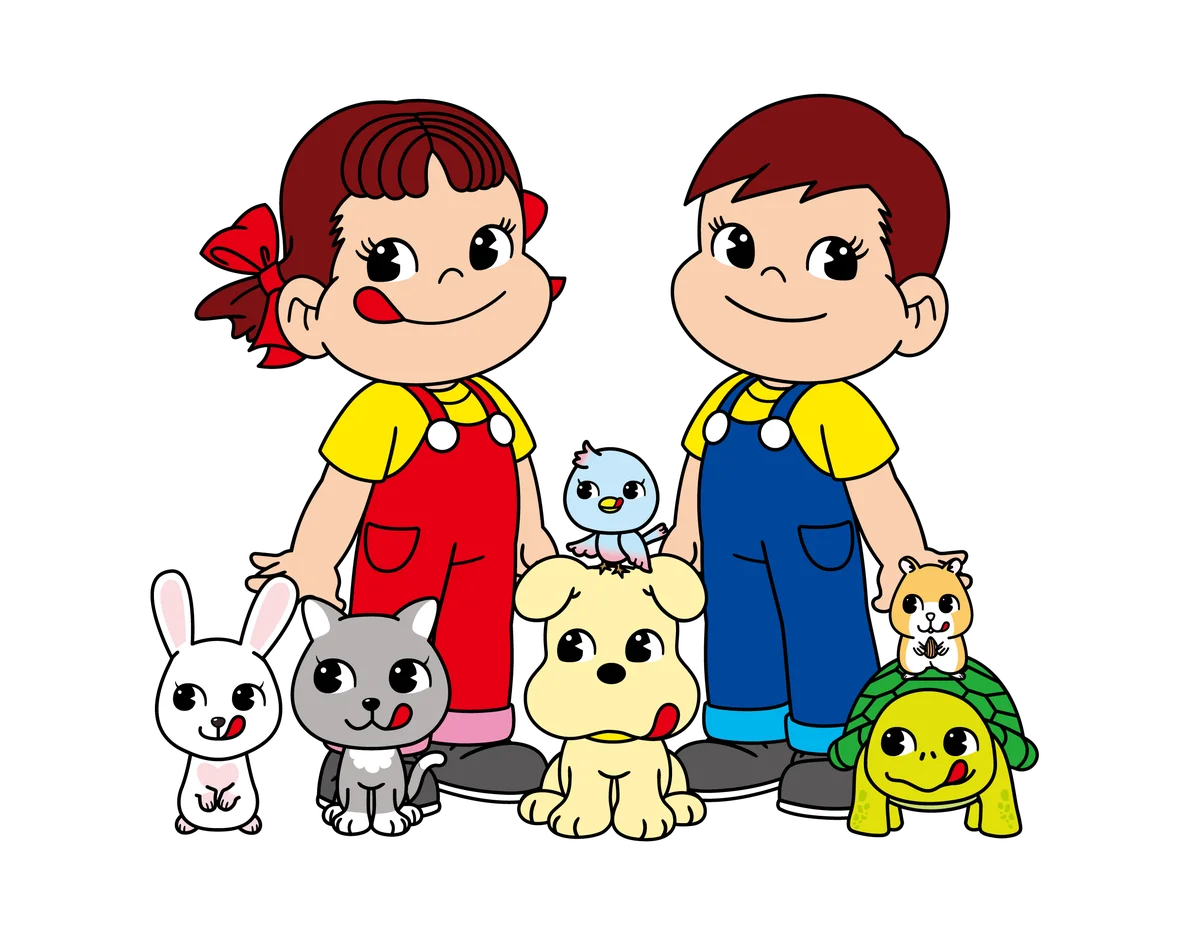 不二家の新キャラクターが誕生！ 新たなキャラクターたちが「ペコちゃんポコちゃんとゆかいな仲間たち」として2026年1月にデビュー！ 画像 2