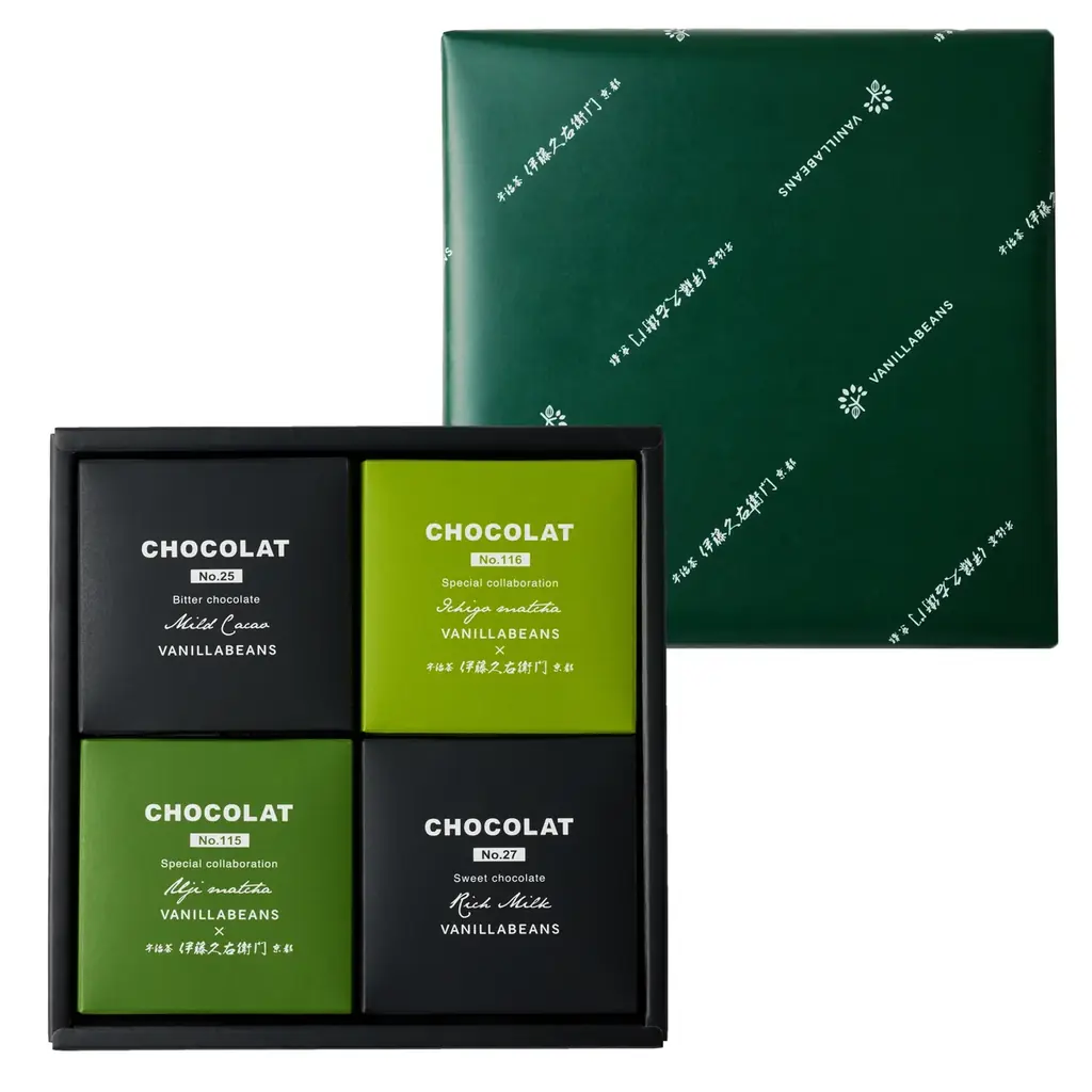 【バレンタイン初】京都の老舗茶屋・伊藤久右衛門と、横浜発のクラフトチョコレート専門店VANILLABEANSの限定コラボレーション「ショーコラ・いちご抹茶アソート」公式オンラインショップで数量限定販売 画像 3