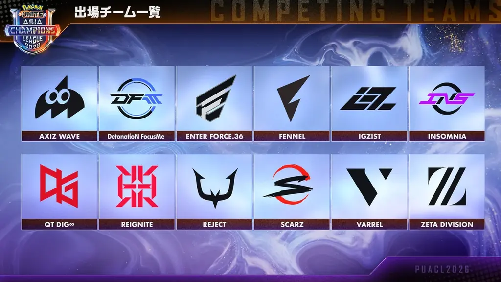 【ポケモンユナイト】アジア頂上決戦「PUACL2026」最新情報　　　大会応援リーダー決定！ 画像 5