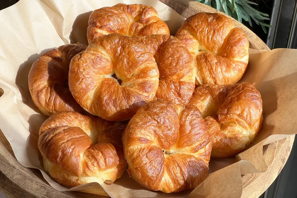 はちみつバターがじゅわっと広がる。累計25,000個以上販売のクロワッサン生ベーグルに、4周年記念の新フレーバー登場 画像 1