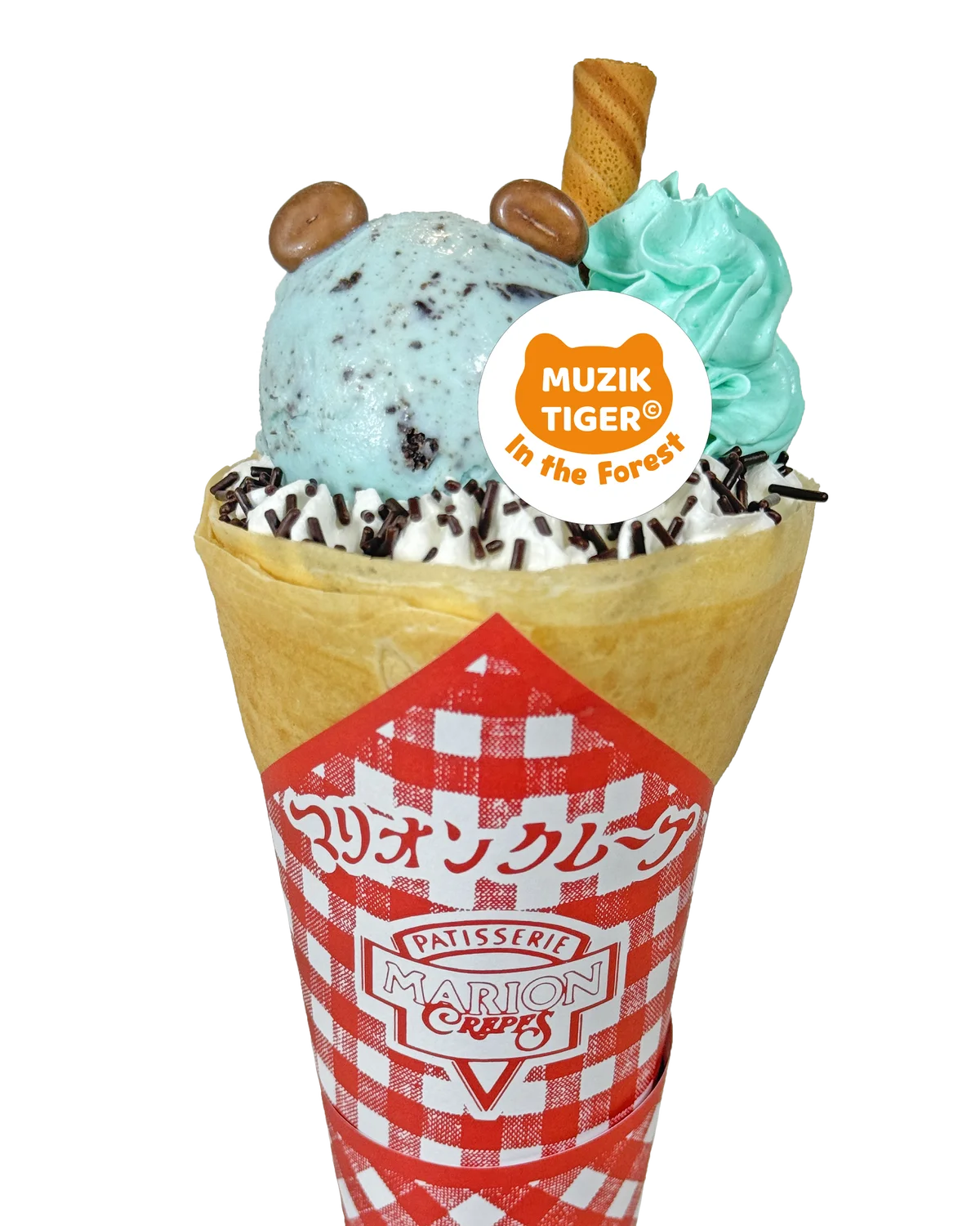 『MUZIK TIGER』×「マリオンクレープ」コラボが決定！自由気ままに生きるトラのトフィーと、その仲間たちの「アクリルステッカー」などの限定オリジナルグッズが登場！ 画像 2