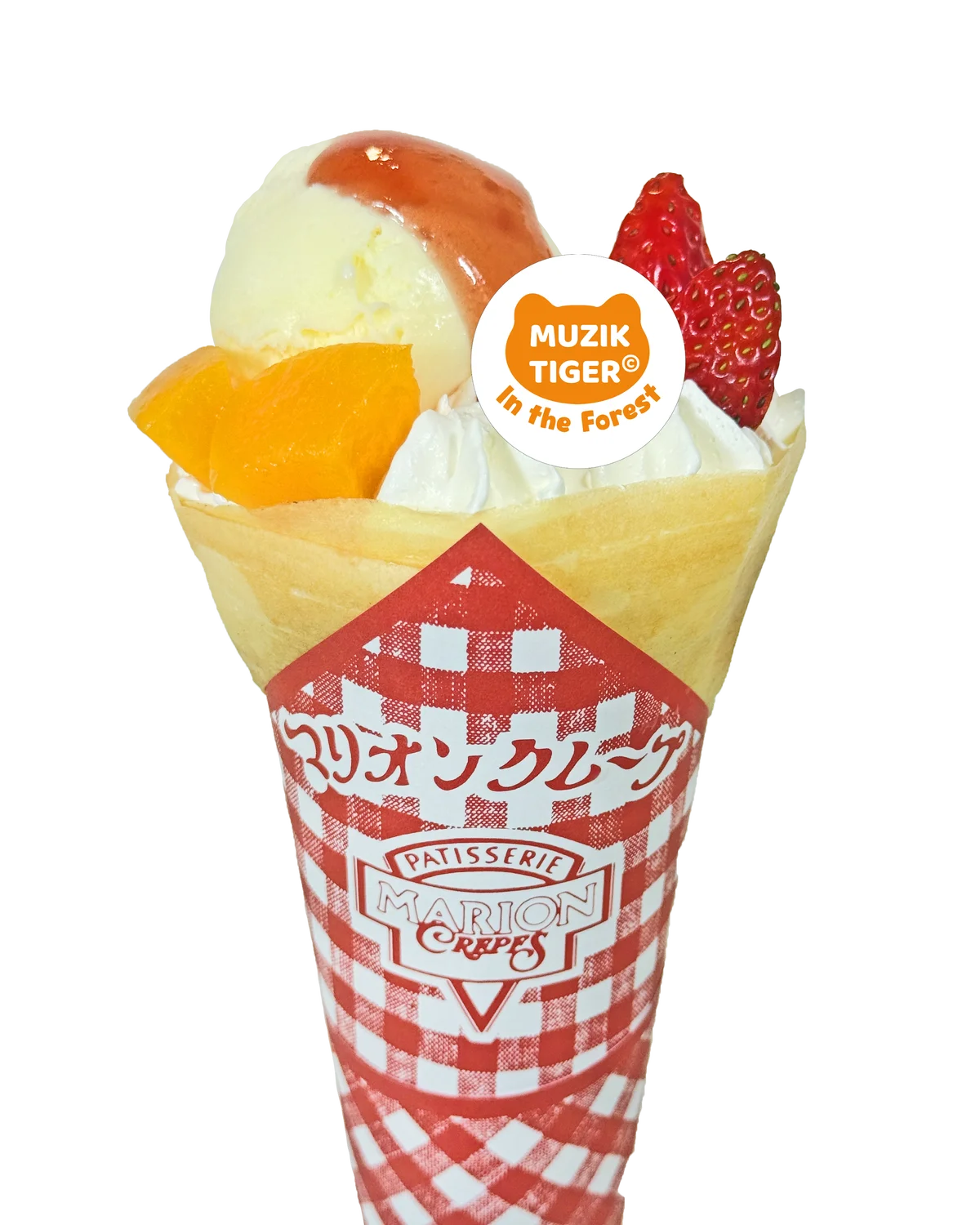 『MUZIK TIGER』×「マリオンクレープ」コラボが決定！自由気ままに生きるトラのトフィーと、その仲間たちの「アクリルステッカー」などの限定オリジナルグッズが登場！ 画像 3