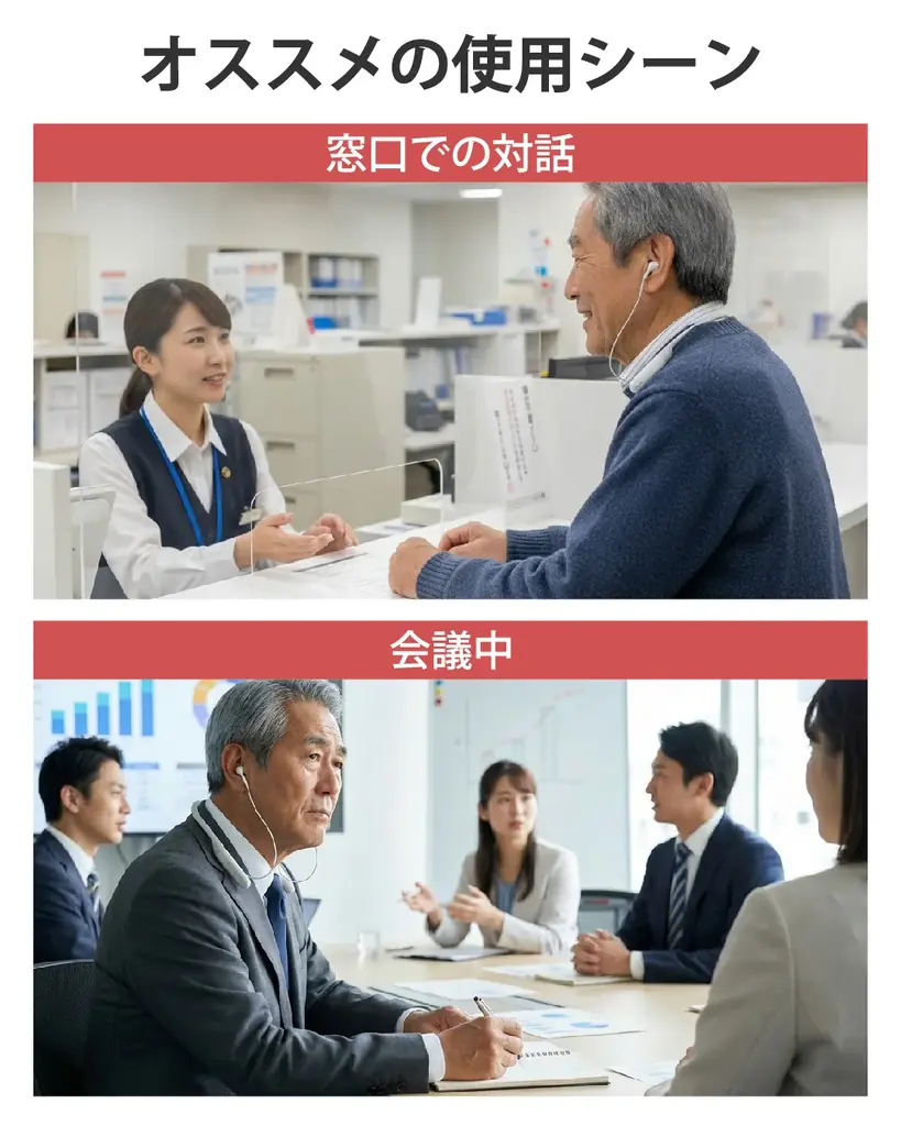 職場や公共施設での「聞き返し」を減らす。不快なハウリングを抑え、快適な聞こえを実現。首かけ軟骨伝導式集音器「cheero Otocarti LINK」を販売開始 画像 10