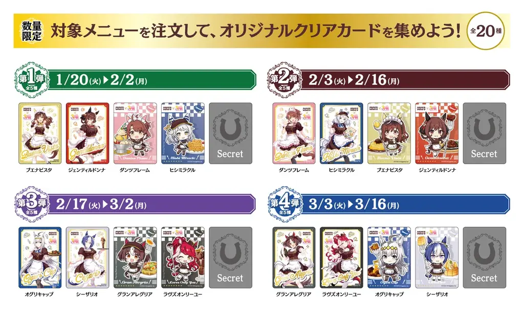 【ココス】ココスが『ウマ娘 プリティーダービー』とコラボ！「ココスへようこそ！ウマいものフェス！」を1月20日（火）より開催！ 画像 2