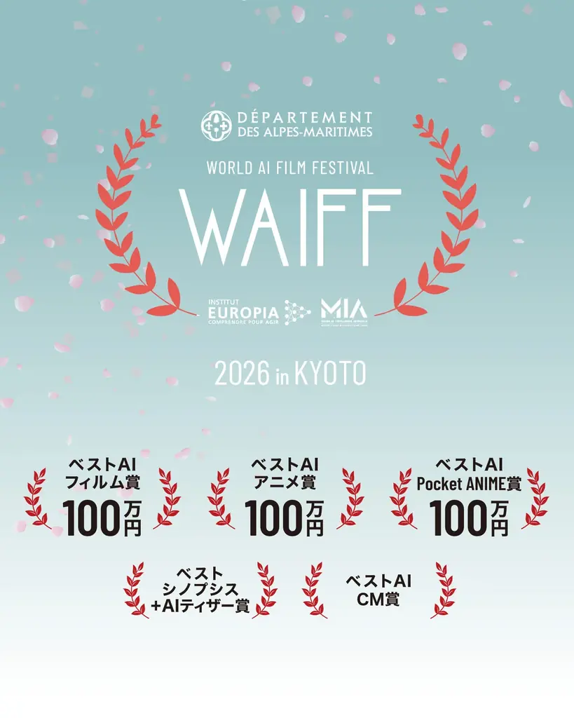 世界初・世界最大級のAI映画祭WORLD AI FILM FESTIVAL2026 in KYOTO 画像 2