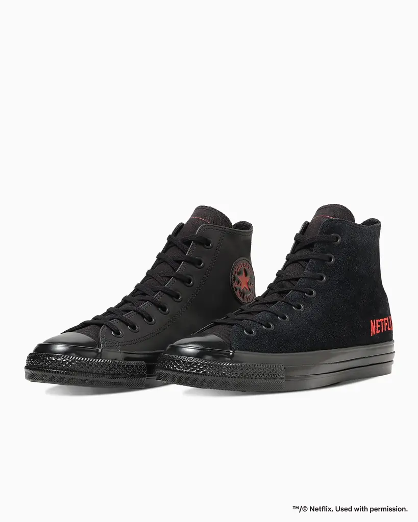 CONVERSE × Netflix 初コラボスニーカーが登場。Netflixロゴとスマイルラベルを採用した特別仕様のALL STAR 画像 4