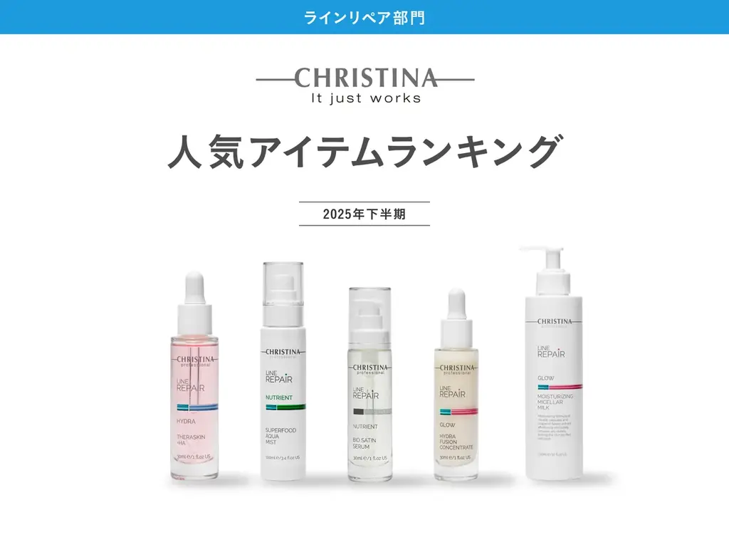 肌質改善スキンケアブランド クリスティーナ LINE REPAIRシリーズ「2025年下半期人気アイテム ランキング」を発表！ 画像 1