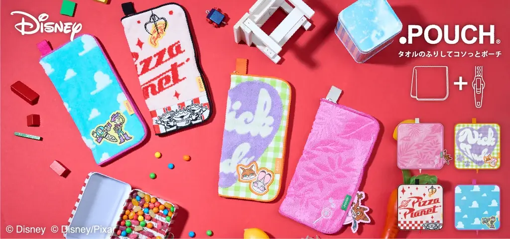 2/15頃発売予定　ディズニーどっとポーチ新作4種