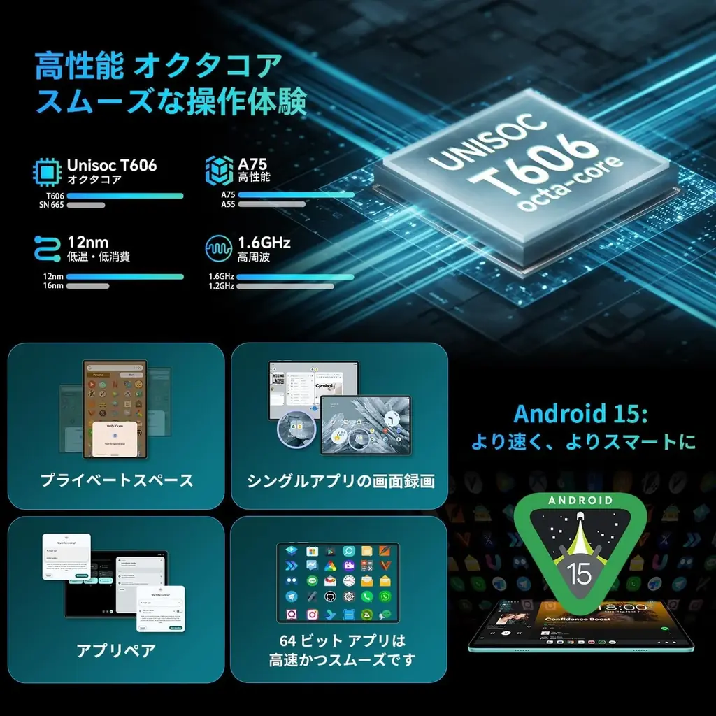 【18900円ゲット】ODEA人気『A12 タブレットセット』を期間限定の低価格でお得に購入可能！ Amazonセール開催(1/14から1/17まで) 画像 7