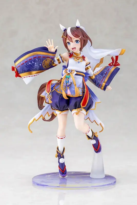 『ウマ娘 プリティーダービー』より、「トウカイテイオー」が和装姿のフィギュアで登場。あみあみにて予約受付中。 画像 3