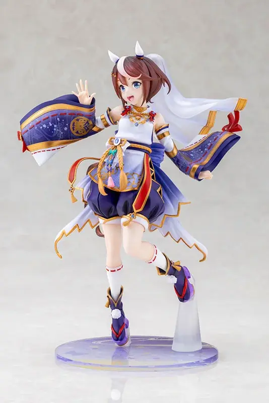 『ウマ娘 プリティーダービー』より、「トウカイテイオー」が和装姿のフィギュアで登場。あみあみにて予約受付中。 画像 4