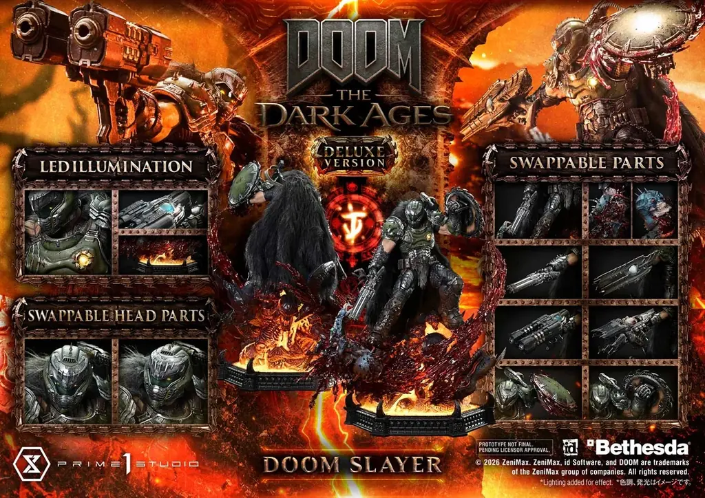 FPS『DOOM: The Dark Ages』より、「ドゥームスレイヤー」「インプ ストーカー」を1/4スケールで立体化 画像 14