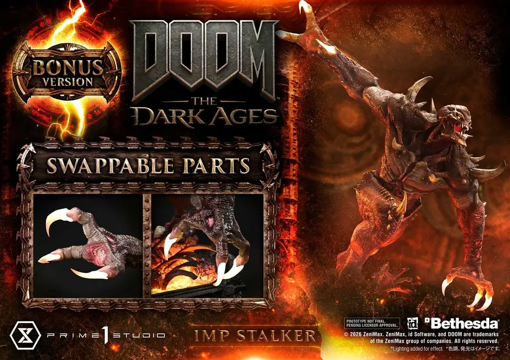 FPS『DOOM: The Dark Ages』より、「ドゥームスレイヤー」「インプ ストーカー」を1/4スケールで立体化 画像 24