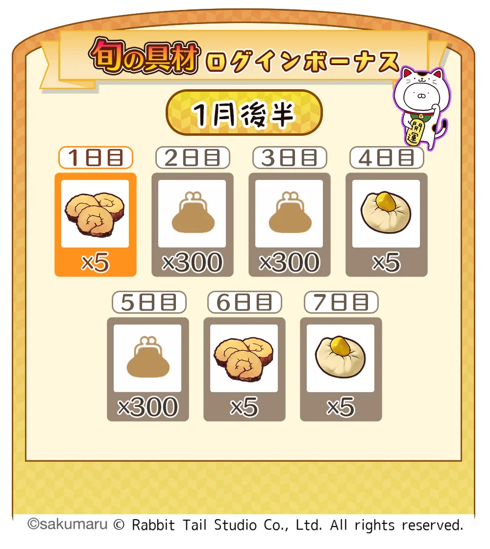 『うさまるキッチン』1月後半限定着せ替えが登場！ 画像 2