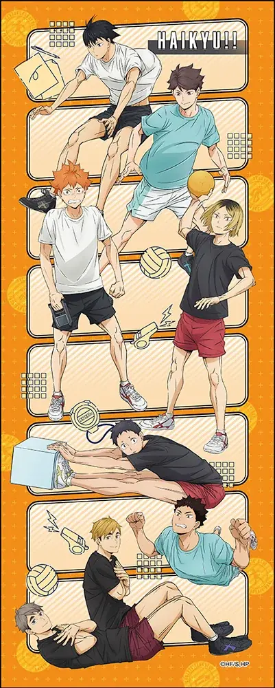 アニメ「ハイキュー!!」の日向、影山たち8人が、体力測定を受ける描き下ろしビジュアルの新商品が2026年3月14日発売！　アニメイトでは、特典「記録用紙風ポストカード」がもらえるフェアを開催!! 画像 5