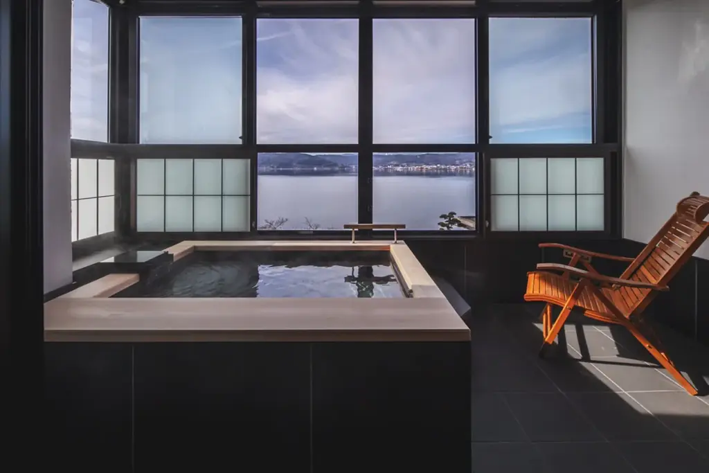 客室露天風呂改修