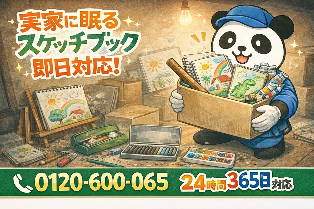 【朝霞市限定】“実家に眠るスケッチブック一掃キャンペーン”（2月は1,000円割引）｜不用品回収のまるっと本舗 画像 1