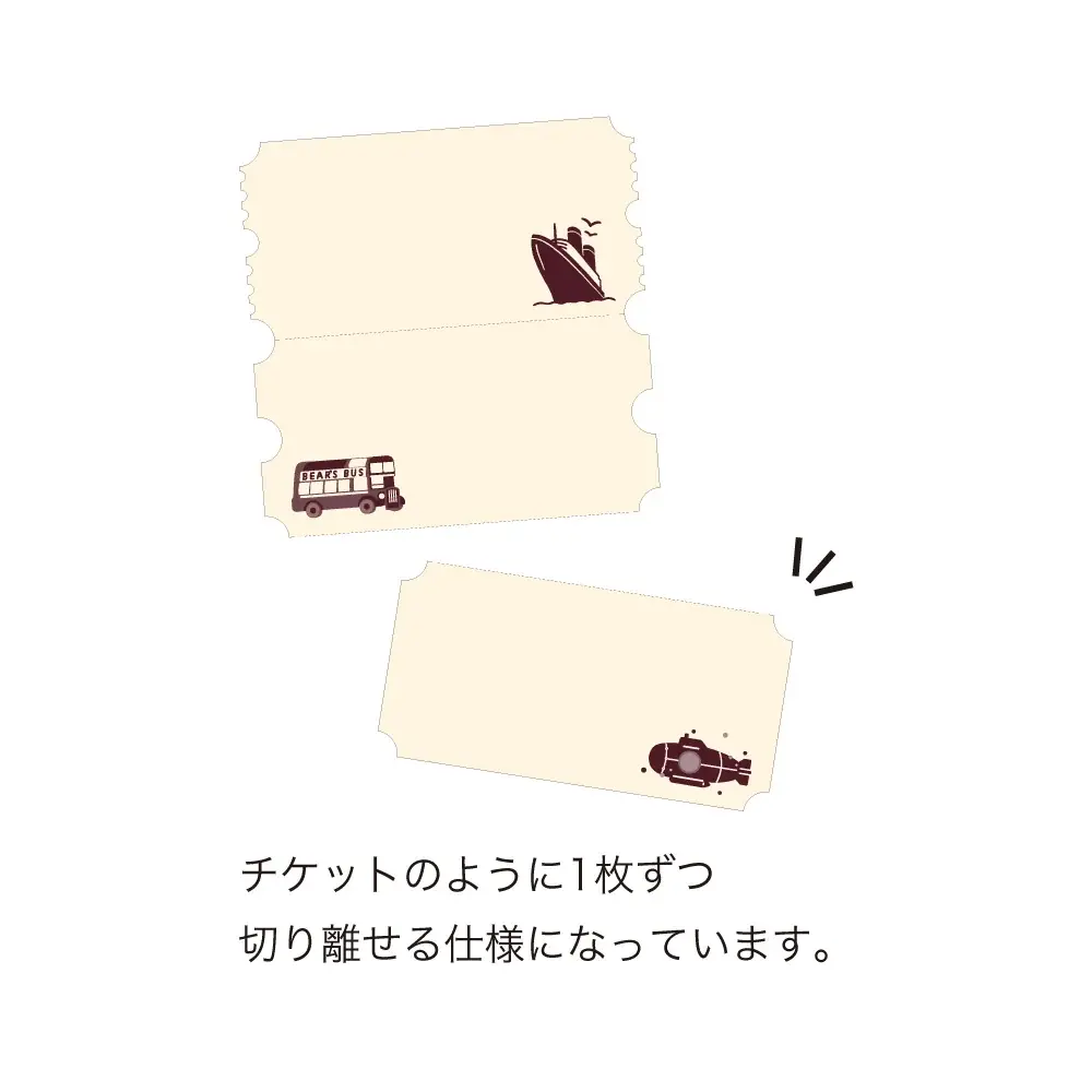 【新商品】箔押しブランド「ROKKAKU」と、人気イラストレーターオビワンのコラボ『旅熊 TOURSシリーズ エンボス缶セット』『旅熊 TOURSシリーズ ステーショナリー』が一般販売開始いたします 画像 16