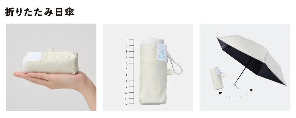 約11.7cm、世界最小級の折りたたみ傘が遮光率・UVカット率100％に進化！晴雨兼用日傘「ミラクルテック プロテクション」 1月15日より新発売 画像 2