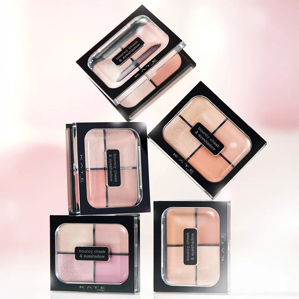 KATE春の新作！“頬まで目もと“と捉える新メイク提案で目もとの存在感をアップするチークシャドウパレット「バウンシーチークシャドウ」登場。 画像 2