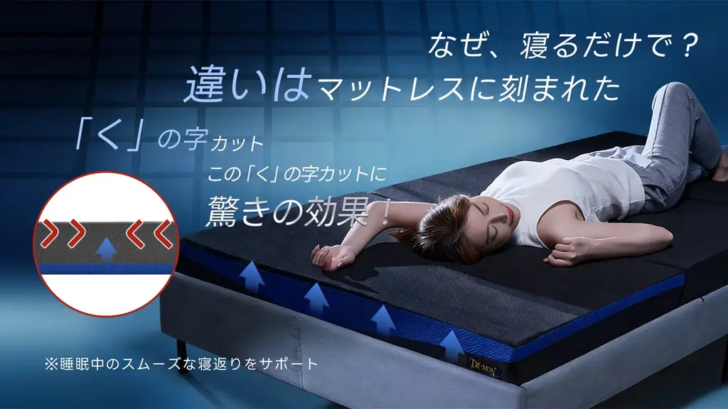 千葉工業大学松崎元教授「博士（工学）」との共同研究から誕生。寝返りを科学する高級寝具ブランド「DE・MON（デーモン）」が日本上陸。 画像 2
