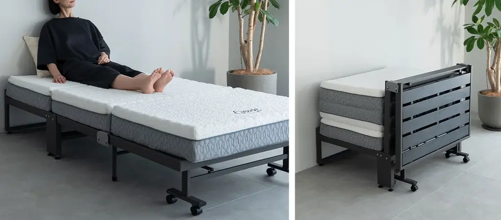 『布団をたたむ』を令和のライフスタイルに合わせてアップデート。トランスフォーム家具ブランドTATAMUから三つ折りマットレス専用折りたたみベッド「FARBLE（ファーブル）」が新登場。 画像 9